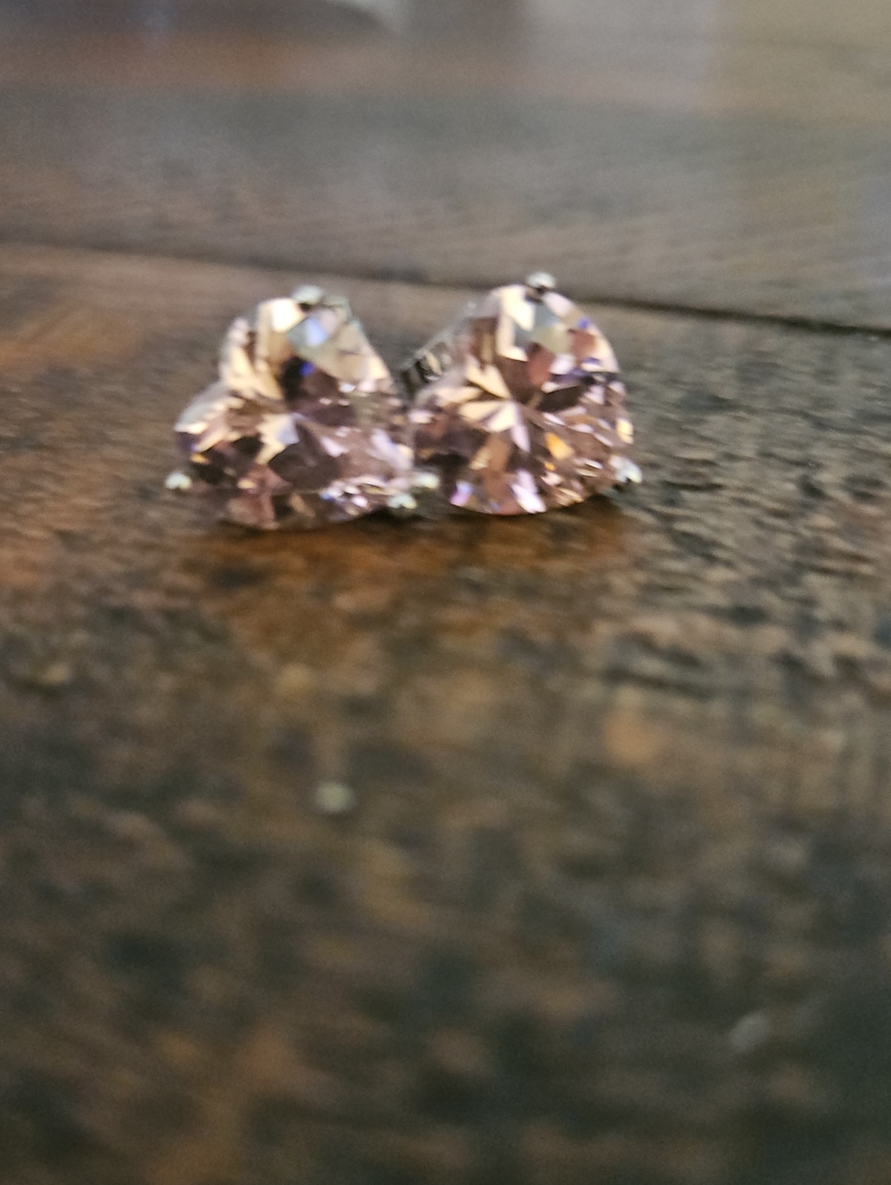 Pink Heart Stud Earrings - Women's Jewelry